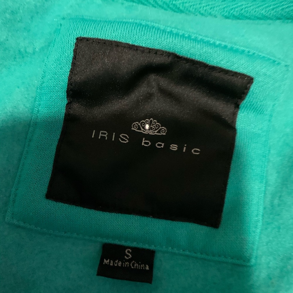 Iris Basic Teal White Baseball Button Up Jacket - image 4
